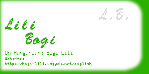 lili bogi business card